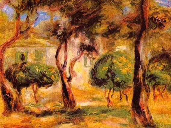 Auguste Renoir, Le jardin des Collettes : tableau de GRANDS PEINTRES et peinture de Renoir