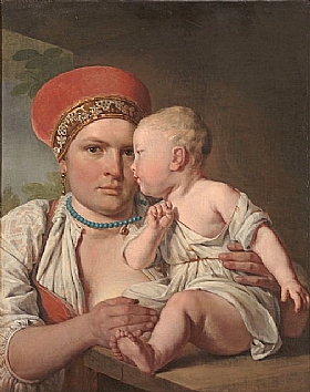 Alexey Venetsianov, Nourrice avec un enfant - GRANDS PEINTRES / Venetsianov
