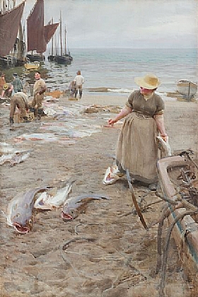 Anders Zorn, March aux poissons  St Ives - GRANDS PEINTRES / Zorn