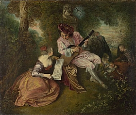 Jean Antoine Watteau, Chanson d'amour - GRANDS PEINTRES / Watteau