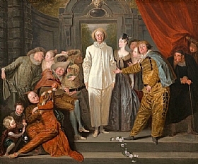 Jean Antoine Watteau, les comdiens italiens - GRANDS PEINTRES / Watteau