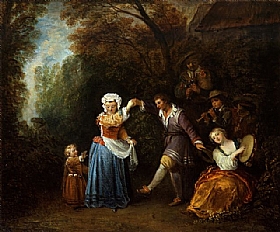 Jean Antoine Watteau, Danse dans la campagne - GRANDS PEINTRES / Watteau