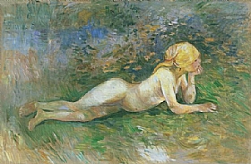Berthe Morisot, La bergre nue couche - GRANDS PEINTRES / Morisot