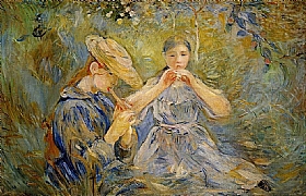 Berthe Morisot, Flageolet joueuses de flute - GRANDS PEINTRES / Morisot
