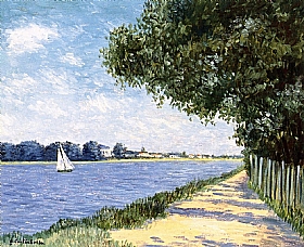 Gustave Caillebotte, Bord de Seine au petit Gennevilliers - GRANDS PEINTRES / Caillebotte