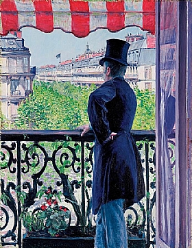 Gustave Caillebotte, Homme au balcon - GRANDS PEINTRES / Caillebotte