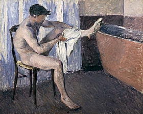 Gustave Caillebotte, Homme s'essuyant la jambe - GRANDS PEINTRES / Caillebotte