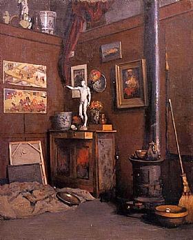 Gustave Caillebotte, Intrieur de latelier avec pole - GRANDS PEINTRES / Caillebotte