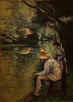 Gustave Caillebotte, Pcheur au bord de l'Yerres - GRANDS PEINTRES / Caillebotte
