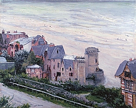 Gustave Caillebotte, Plage et villas  Trouville - GRANDS PEINTRES / Caillebotte