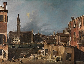 Canaletto, La cour du tailleur de pierre - GRANDS PEINTRES / Canaletto