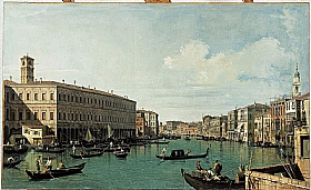 Canaletto, Le grand canal vu du Rialto - GRANDS PEINTRES / Canaletto