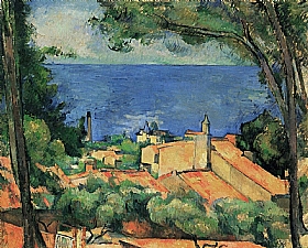 Paul Czanne, Toits rouges  lEstaque - GRANDS PEINTRES / Cezanne