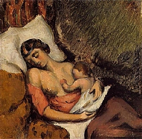Paul Czanne, Hortense Fiquet donnant le sein - GRANDS PEINTRES / Cezanne