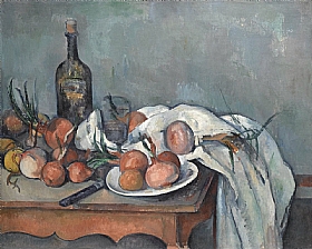 Paul Czanne, Nature morte avec oignons - GRANDS PEINTRES / Cezanne