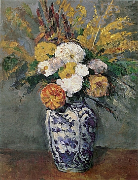 Paul Czanne, Vase de dahlias - GRANDS PEINTRES / Cezanne