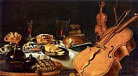 Pieter Claesz, Aux instruments de musique - GRANDS PEINTRES / Claesz