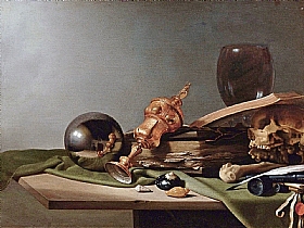 Pieter Claesz, Nature morte à la boule de cristal - GRANDS PEINTRES / Claesz