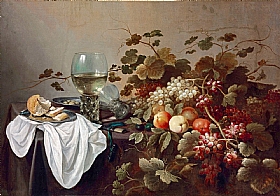 Pieter Claesz, Nature morte aux fruits et Roemer - GRANDS PEINTRES / Claesz