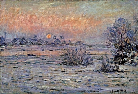 Claude Monet, Soleil dhiver  Lavancourt - GRANDS PEINTRES / Monet