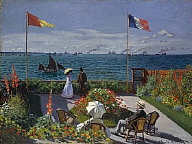 Claude Monet, Terrasse  Sainte Adresse - GRANDS PEINTRES / Monet