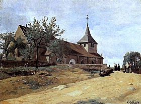 Camille Corot, Eglise de Lormes - GRANDS PEINTRES / Corot