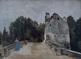 Camille Corot, Pont et Moulin prs de Mantes - GRANDS PEINTRES / Corot