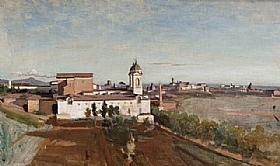 Camille Corot, Eglise de Trinit-des-Monts  Rome - GRANDS PEINTRES / Corot