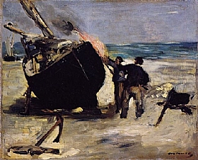 Edouard Manet, Le bateau goudronné - GRANDS PEINTRES / Manet