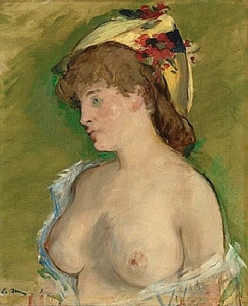 Edouard Manet, Une femme blonde aux seins nus - GRANDS PEINTRES / Manet