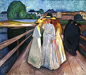 Edvard Munch, Femmes sur un pont - GRANDS PEINTRES / Munch