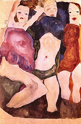 Egon Schiele, Trois filles - GRANDS PEINTRES / Schiele
