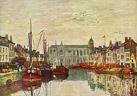Eugène Boudin, Canal à Bruxelles - GRANDS PEINTRES / Boudin