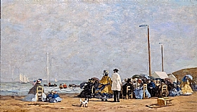 Eugène Boudin, Crinolines sur la plage - GRANDS PEINTRES / Boudin