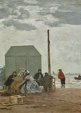 Eugène Boudin, Sur la plage de Deauville - GRANDS PEINTRES / Boudin