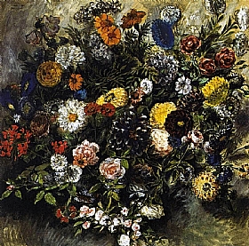 Eugne Delacroix, Bouquet de fleurs - GRANDS PEINTRES / Delacroix