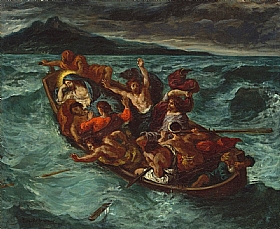 Eugne Delacroix, Christ dormant dans la tempte - GRANDS PEINTRES / Delacroix