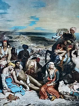 Eugne Delacroix, Le massacre de Scio - GRANDS PEINTRES / Delacroix