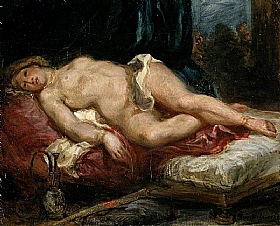 Eugne Delacroix, Odalisque sur un divan - GRANDS PEINTRES / Delacroix