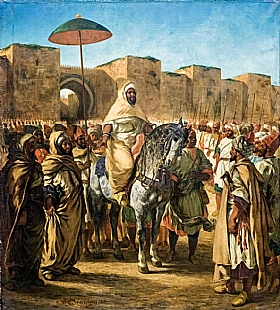 Eugne Delacroix, Le sultan du Maroc - GRANDS PEINTRES / Delacroix