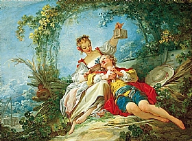 Jean-Honor Fragonard, Amoureux heureux - GRANDS PEINTRES / Fragonard
