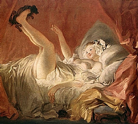 Jean-Honor Fragonard, Femme jouant avec son chien - GRANDS PEINTRES / Fragonard