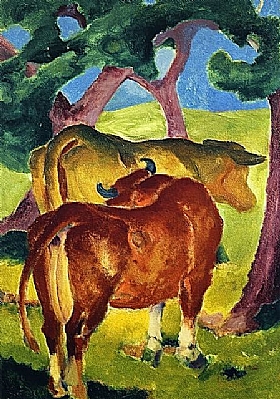 Franz Marc, Vaches sous un arbre - GRANDS PEINTRES / Marc