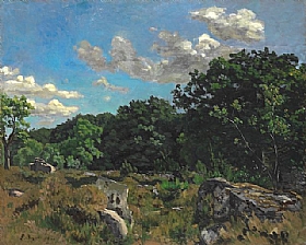 Frdric Bazille, Paysage  Chailly - GRANDS PEINTRES / Bazille