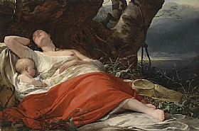Friedrich von Amerling, La pcheuse endormie - GRANDS PEINTRES / Von Amerling