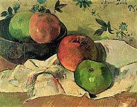 Paul Gauguin, Pommes & coupe - A l'ami Jacob - GRANDS PEINTRES / Gauguin