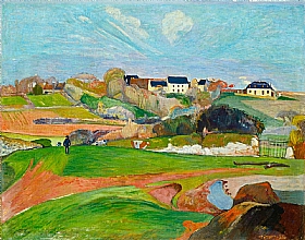 Paul Gauguin, Champs vers Le Pouldu - GRANDS PEINTRES / Gauguin