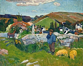 Paul Gauguin, Le gardien de cochons - GRANDS PEINTRES / Gauguin
