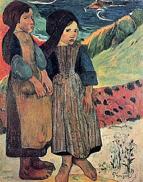 Paul Gauguin, Deux fillettes bretonnes - GRANDS PEINTRES / Gauguin