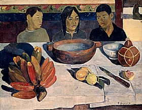 Paul Gauguin, Le repas les bananes - GRANDS PEINTRES / Gauguin